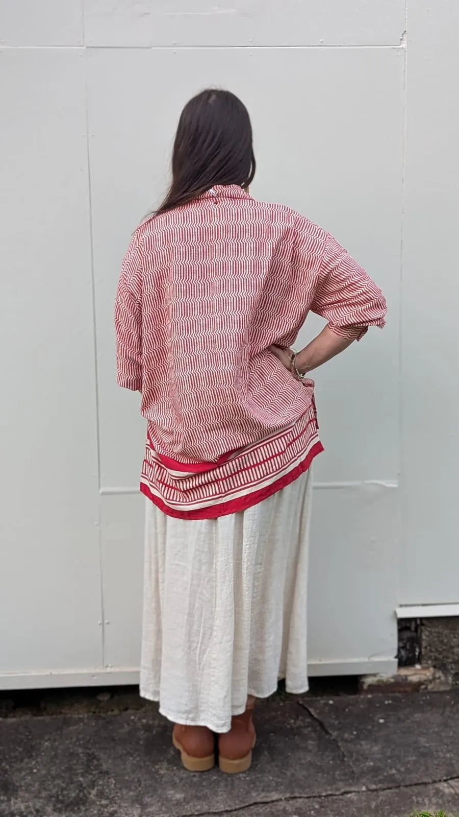 Ladli Lejardin Boyfriend Shirt Red - Stay Wild Collective  Top