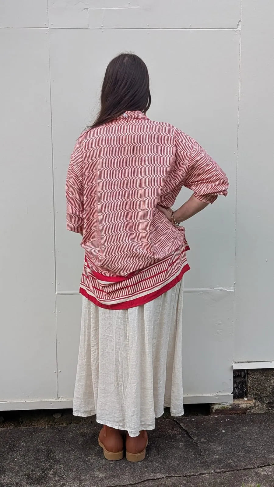 Ladli Lejardin Boyfriend Shirt Red - Stay Wild Collective  Top