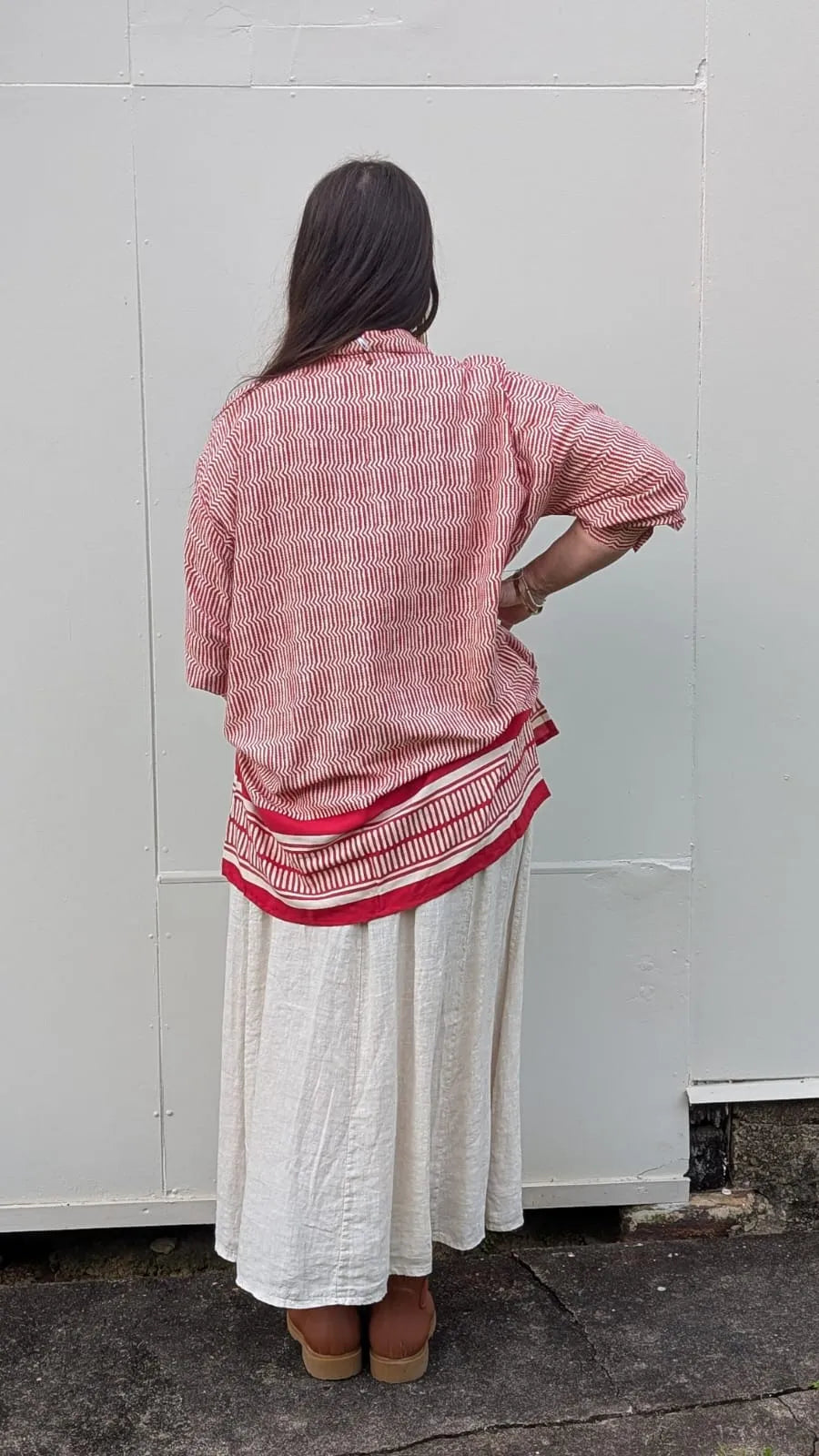 Ladli Lejardin Boyfriend Shirt Red - Stay Wild Collective  Top