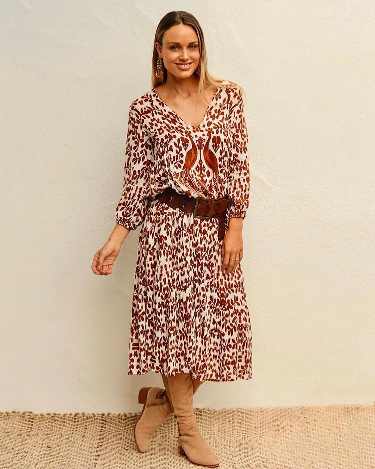 Ladli Samode Dress | Cognac - Stay Wild Collective  Dresses