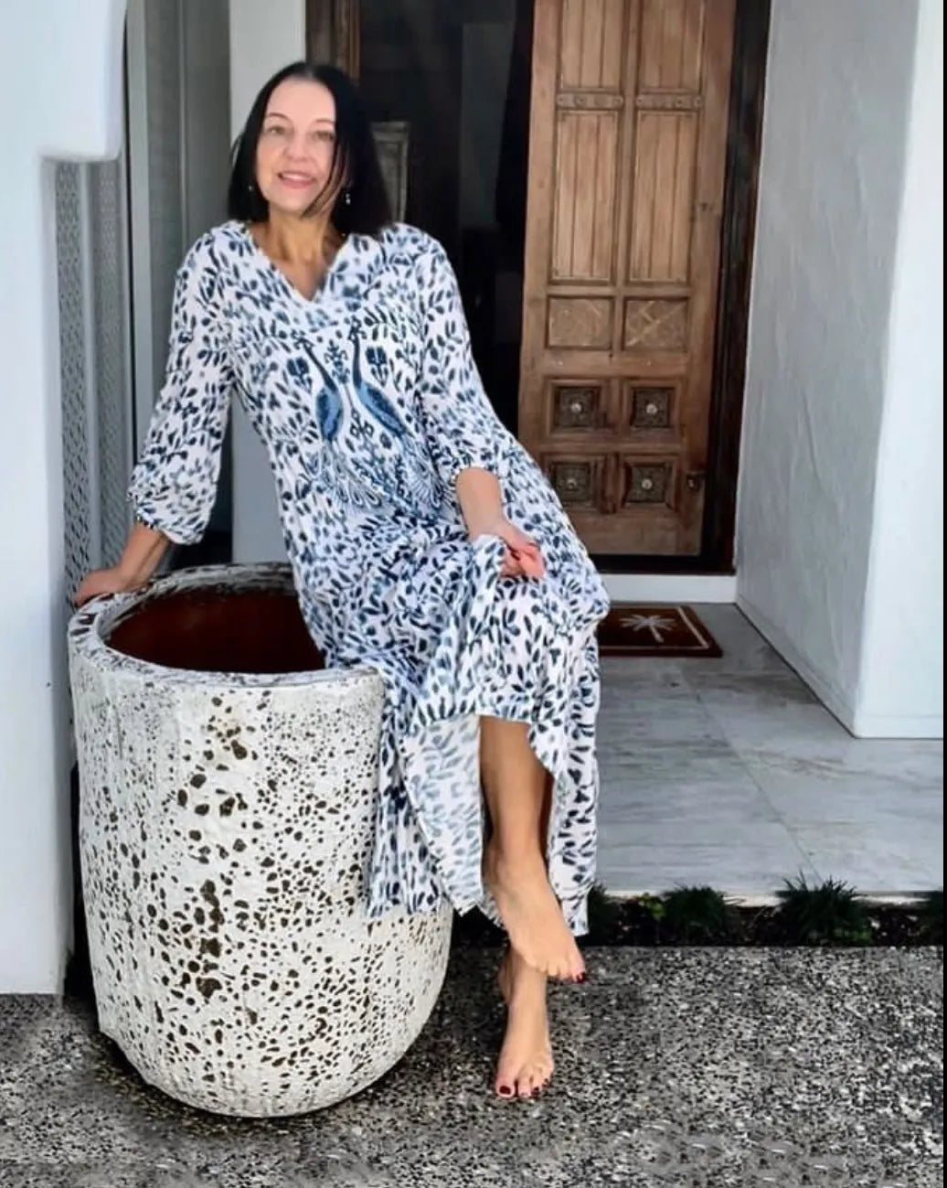 Ladli Samode Dress | Cotton | Sapphire & Ruby cotton voile - Stay Wild Collective  Dresses