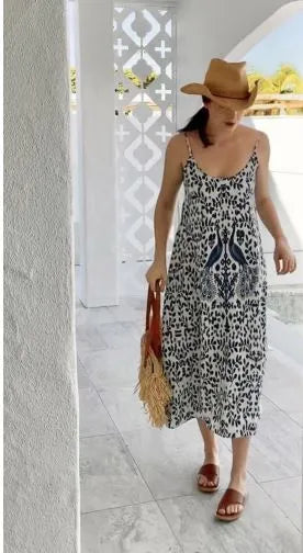 Ladli Slip Maxi Dress | jaipur blue and ruby red Cotton voile - Stay Wild Collective  Dresses