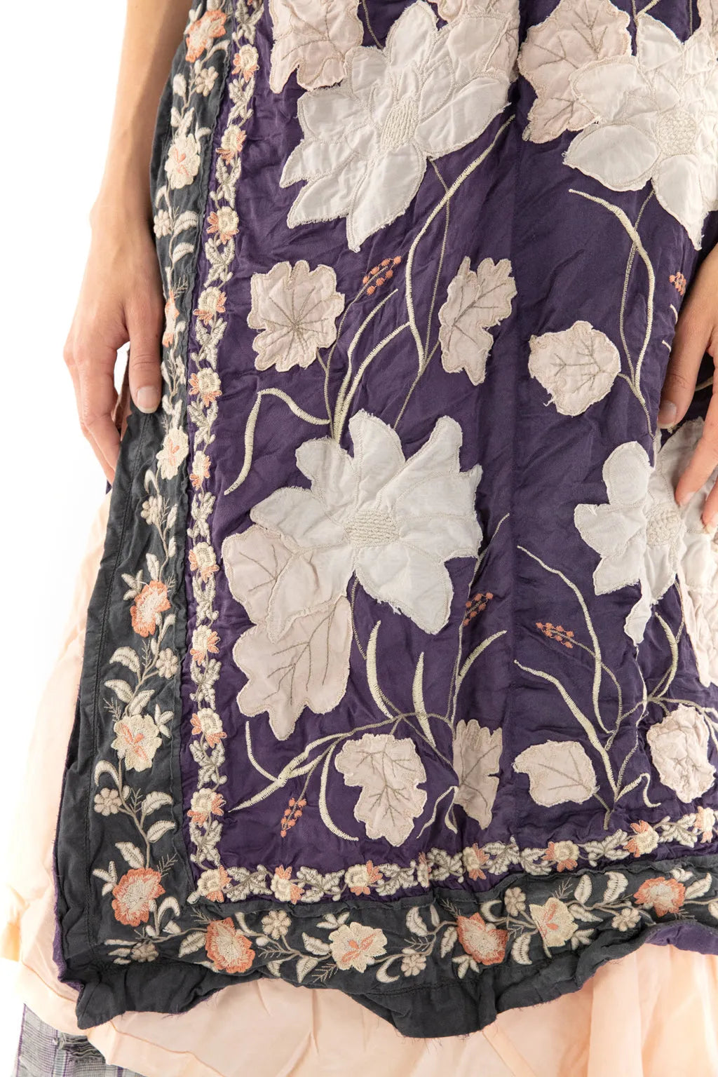 Floral Appliqué Danji Kimono Magnolia Pearl 591 enigma - Stay Wild Collective  Coats & Jackets