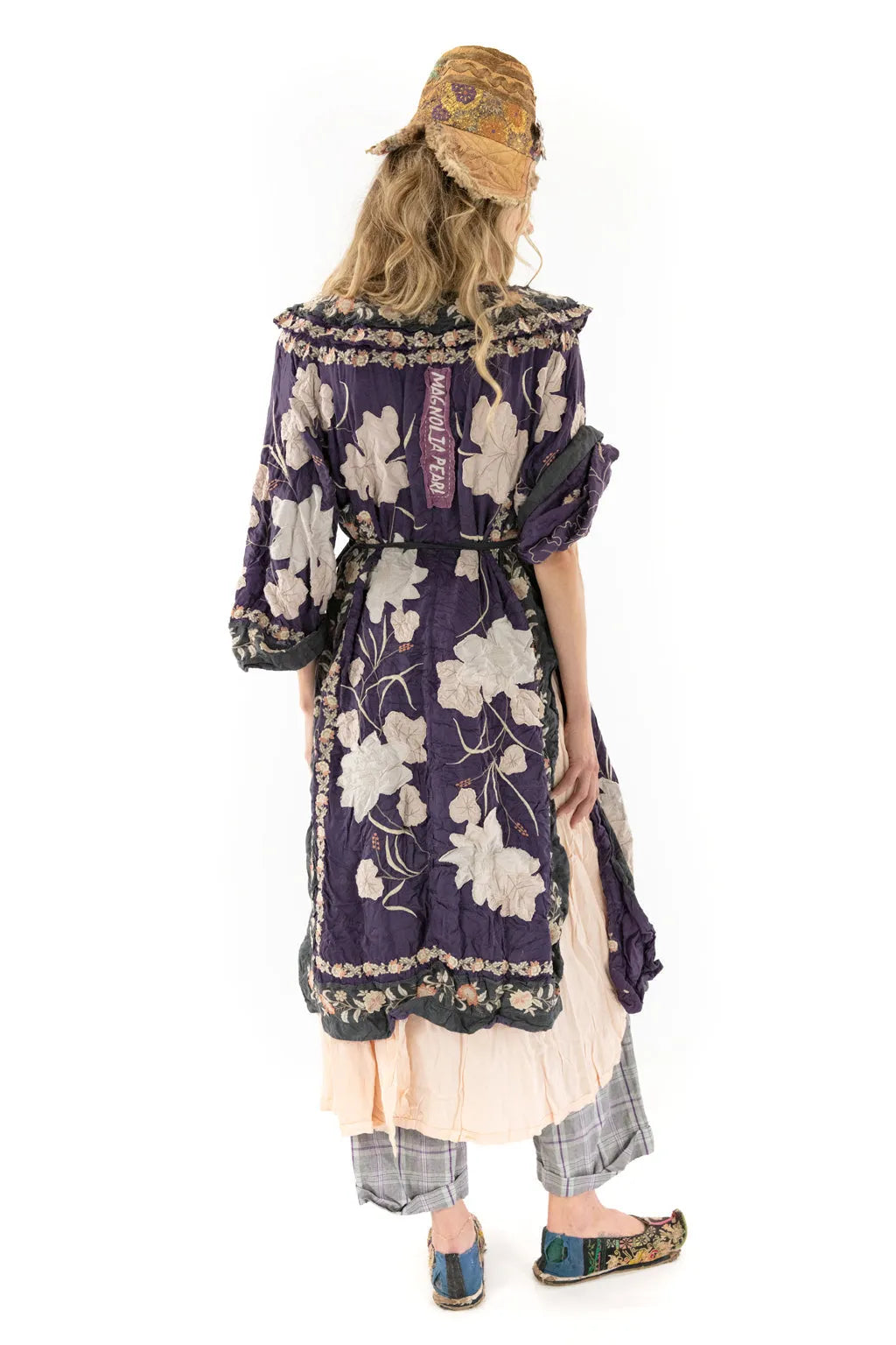 Floral Appliqué Danji Kimono Magnolia Pearl 591 enigma - Stay Wild Collective  Coats & Jackets