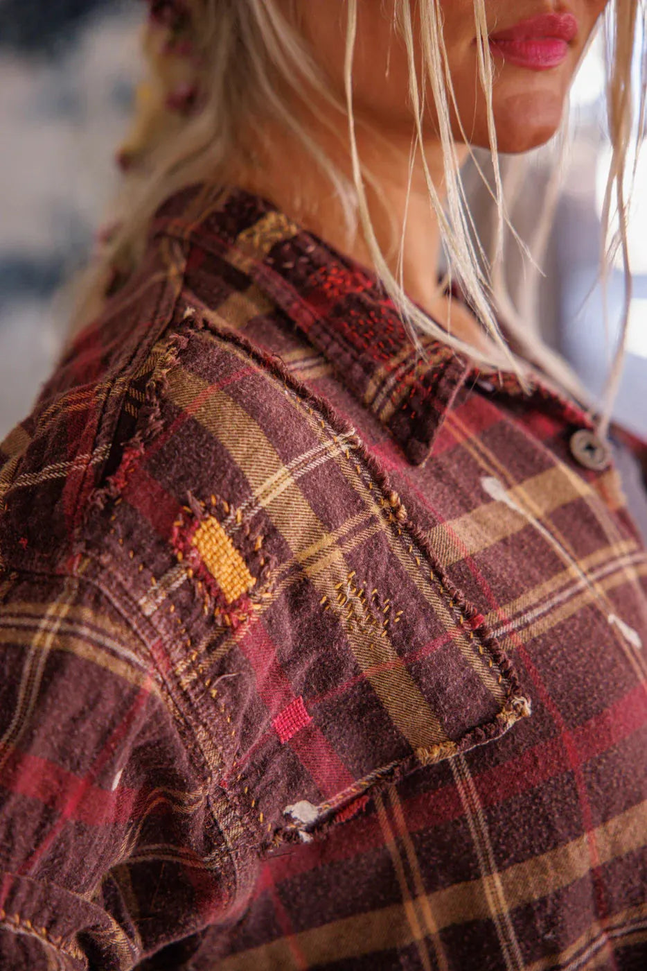 Magnolia Pearl Check Adison Workshirt TOP 1391-STMBL-OS - Stay Wild Collective  Magnolia pearl