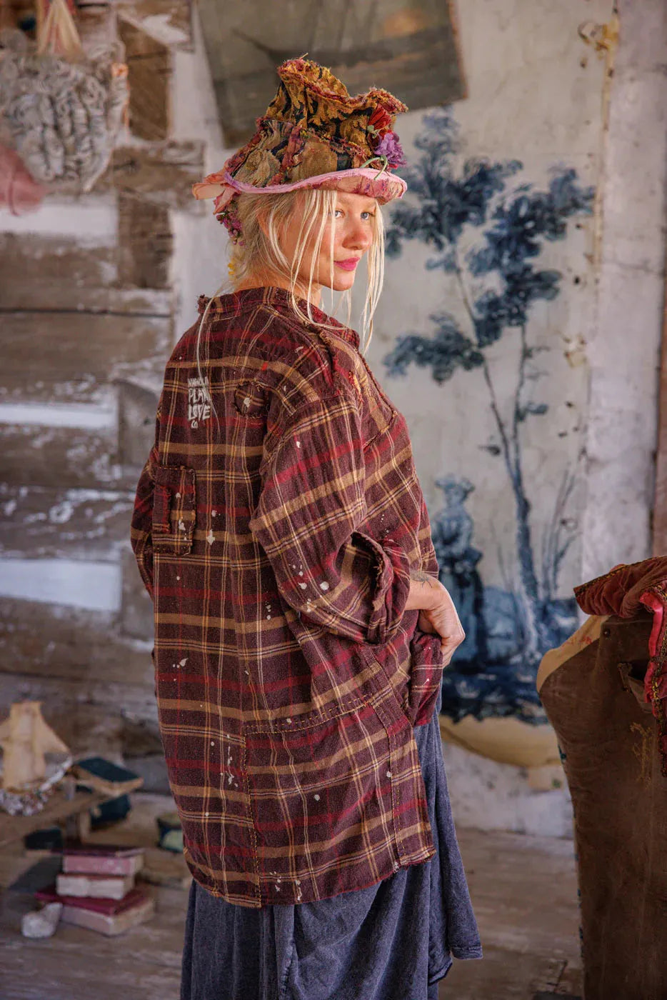 Magnolia Pearl Check Adison Workshirt TOP 1391-STMBL-OS - Stay Wild Collective  Magnolia pearl