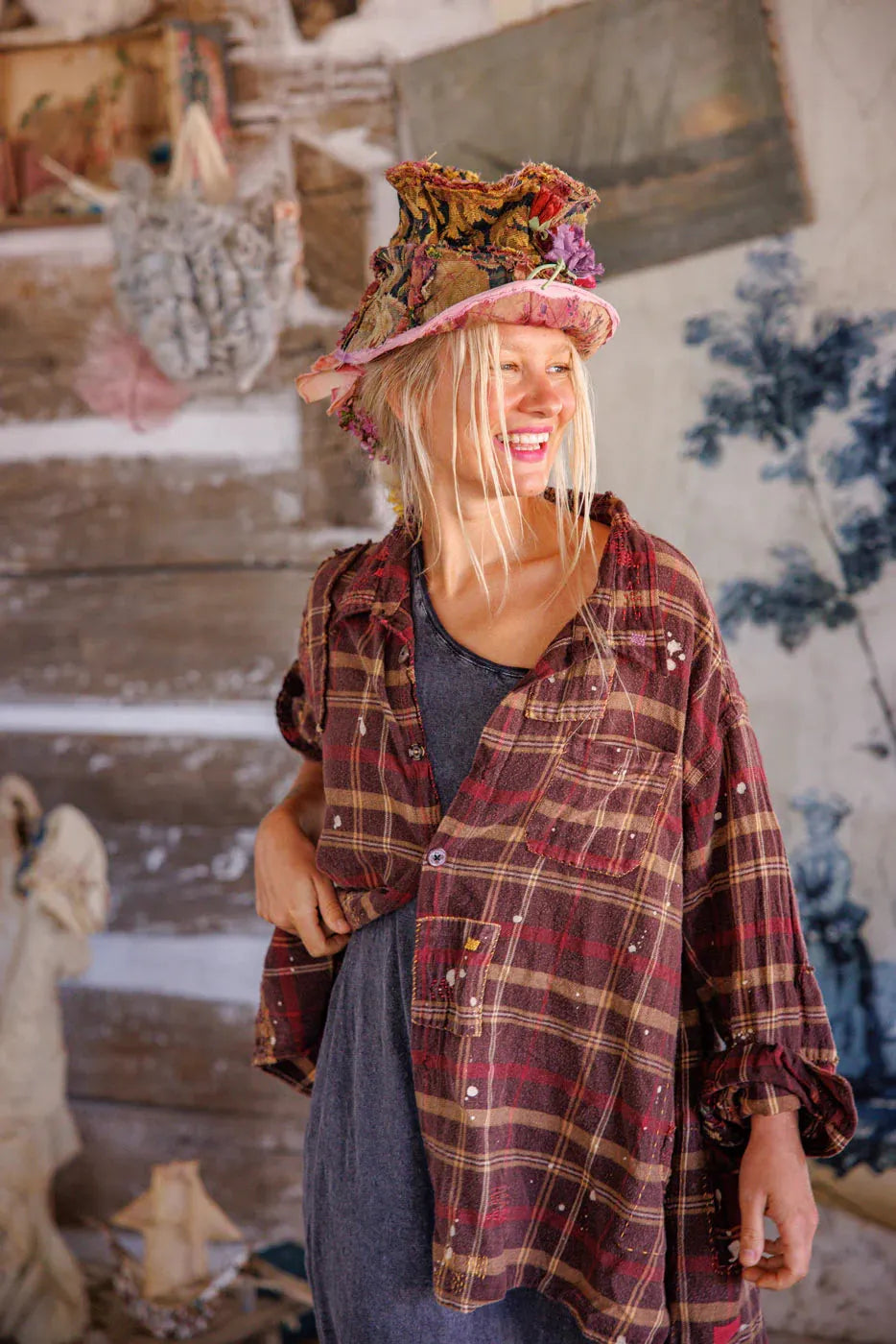 Magnolia Pearl Check Adison Workshirt TOP 1391-STMBL-OS - Stay Wild Collective  Magnolia pearl