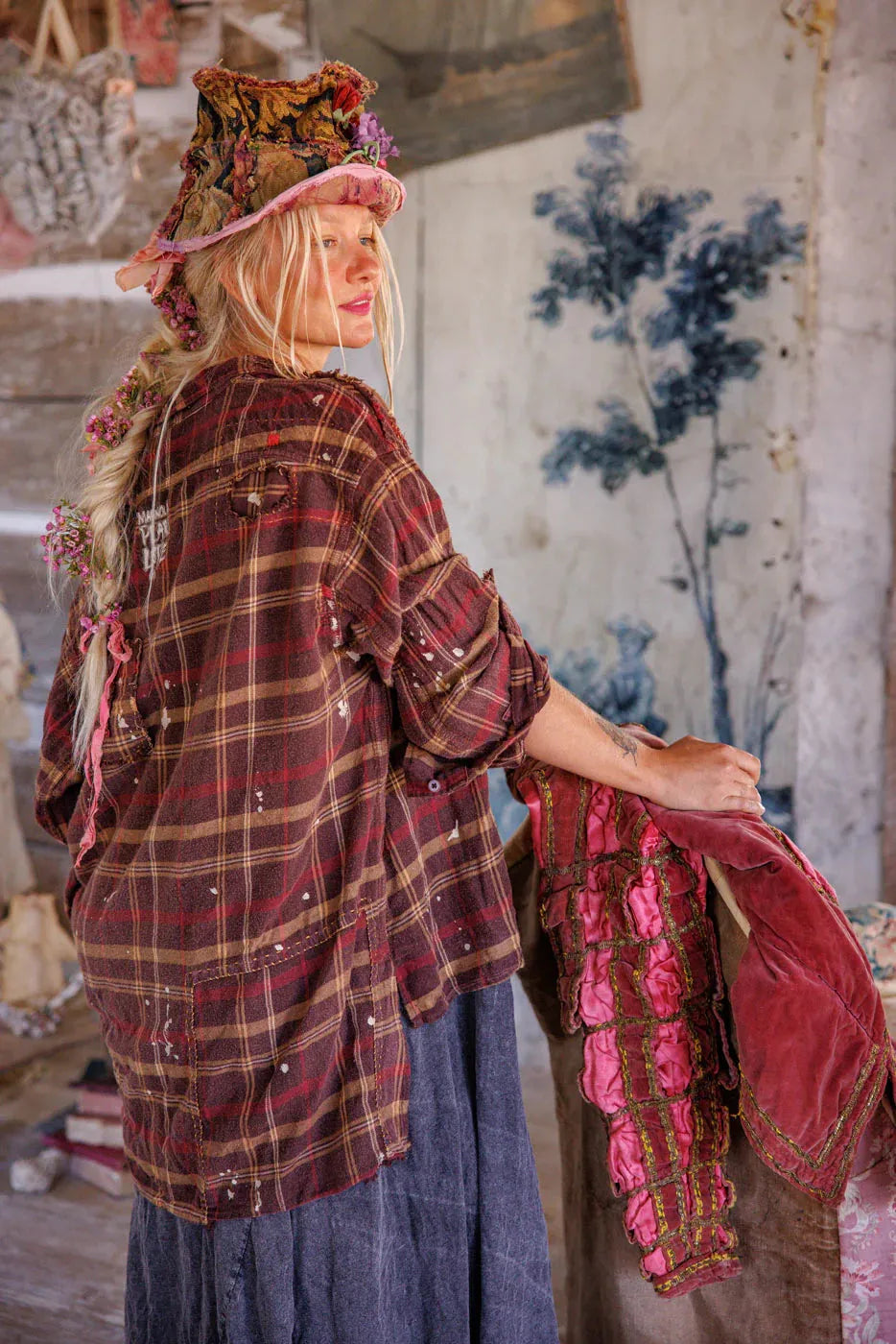 Magnolia Pearl Check Adison Workshirt TOP 1391-STMBL-OS - Stay Wild Collective  Magnolia pearl