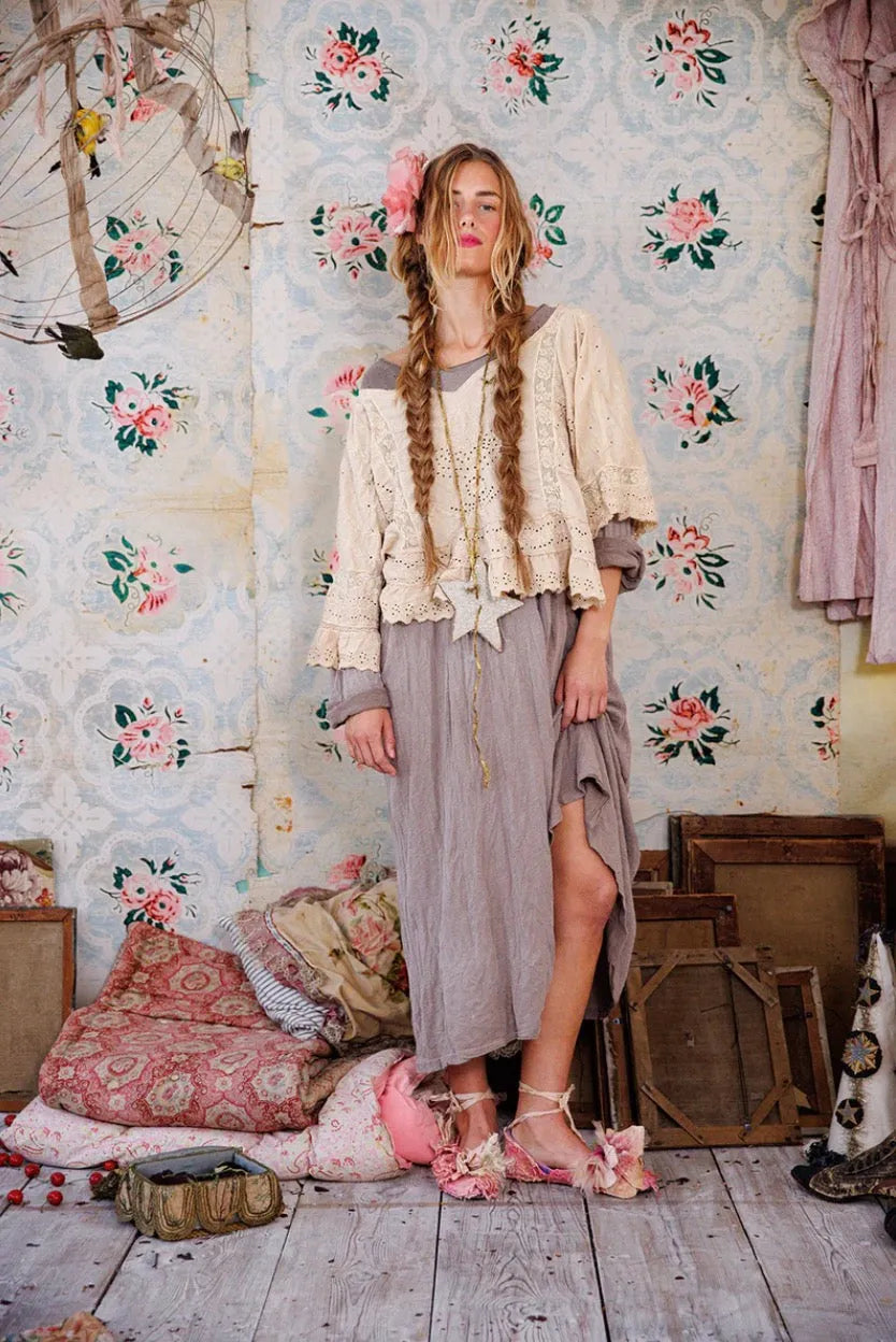 Magnolia Pearl Eyelet Rosemary Blouse TOP 2186-AGED-OS - Stay Wild Collective  Tops