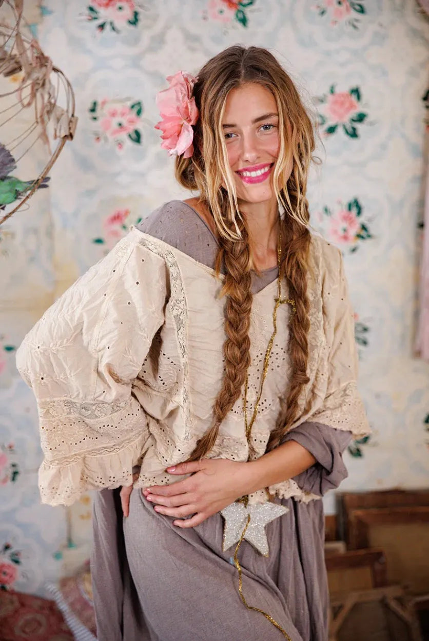 Magnolia Pearl Eyelet Rosemary Blouse TOP 2186-AGED-OS - Stay Wild Collective  Tops