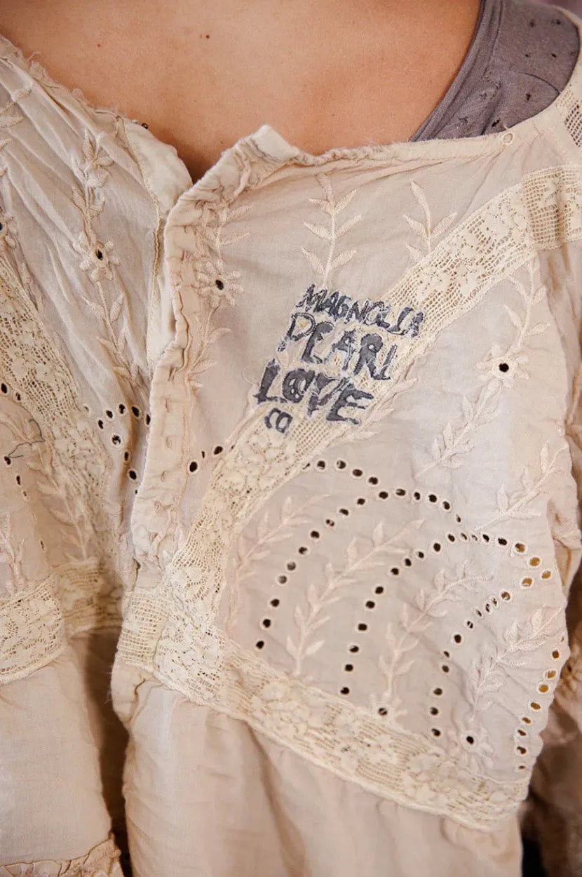 Magnolia Pearl Eyelet Rosemary Blouse TOP 2186-AGED-OS - Stay Wild Collective  Tops