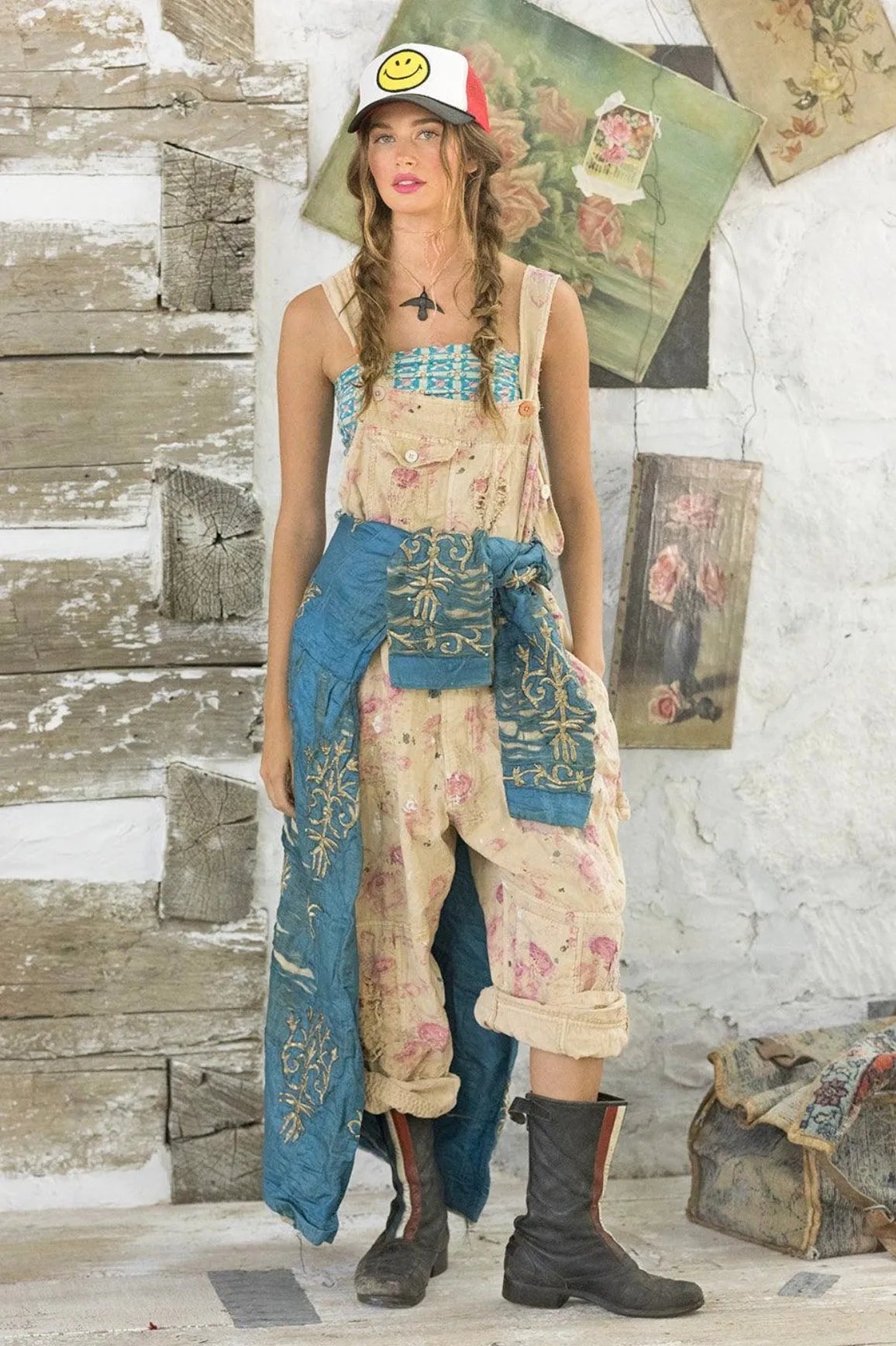 Magnolia Pearl Floral Print Overalls 060-ORCBM-OS - Stay Wild Collective  Overalls