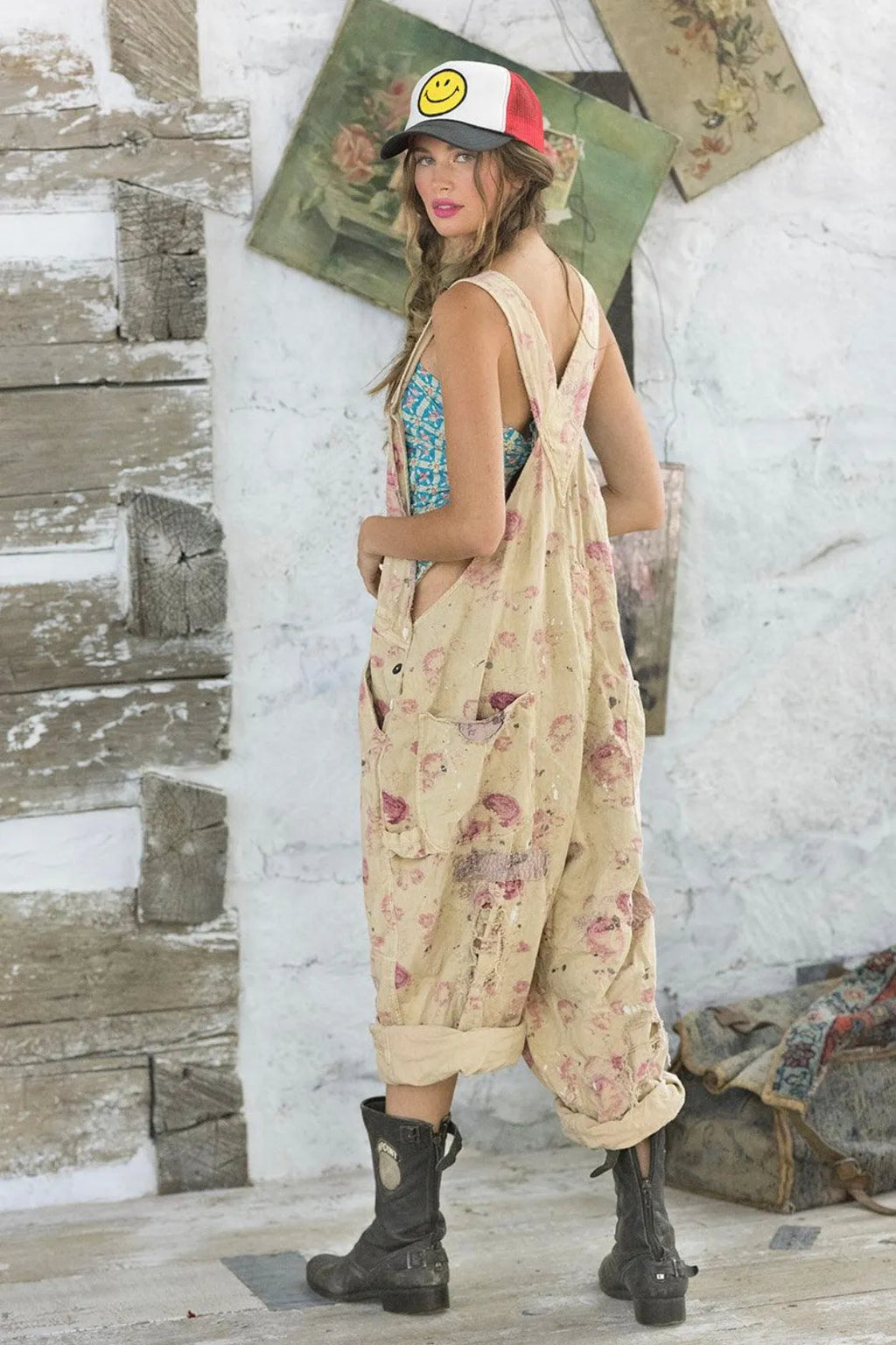 Magnolia Pearl Floral Print Overalls 060-ORCBM-OS - Stay Wild Collective  Overalls