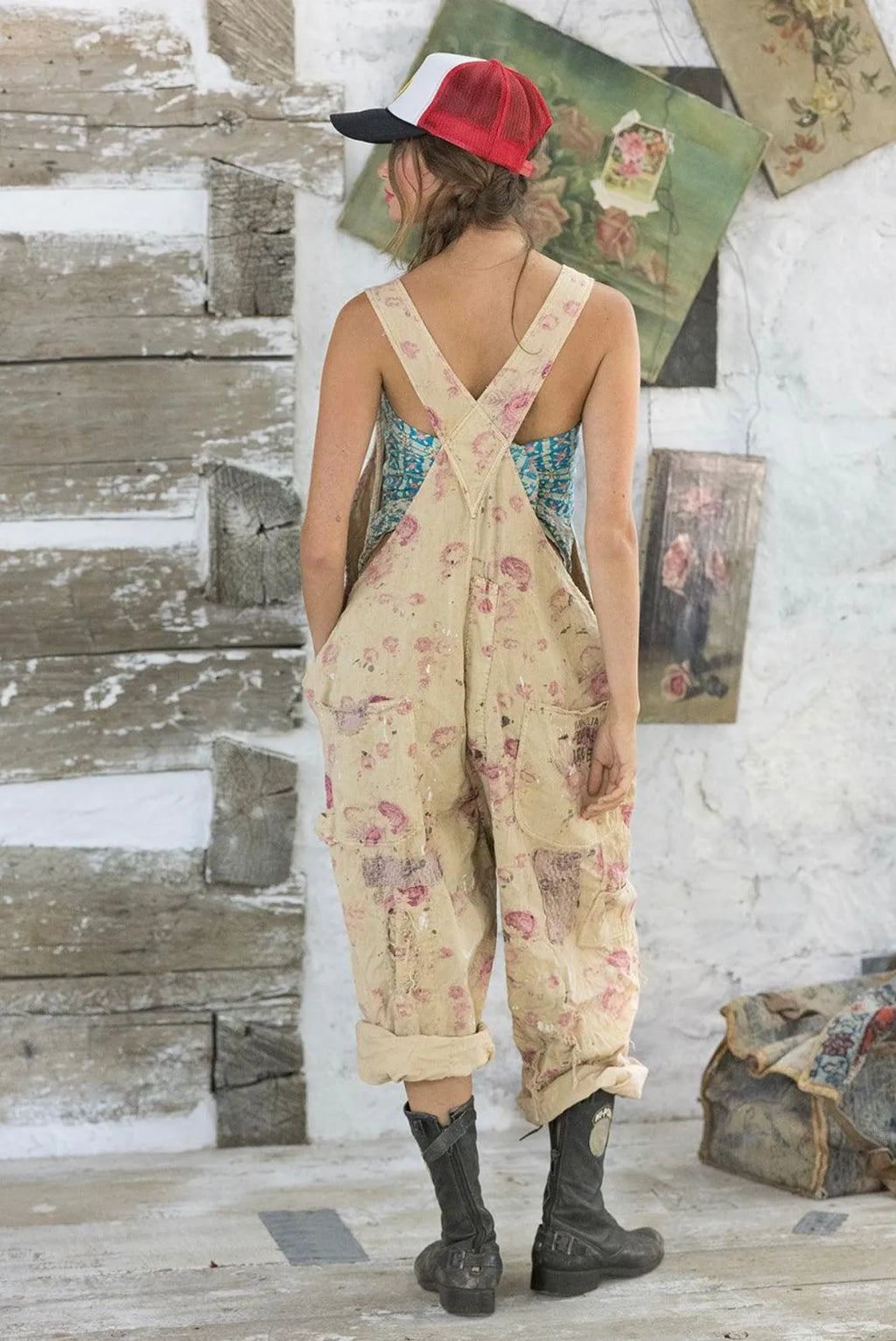 Magnolia Pearl Floral Print Overalls 060-ORCBM-OS - Stay Wild Collective  Overalls