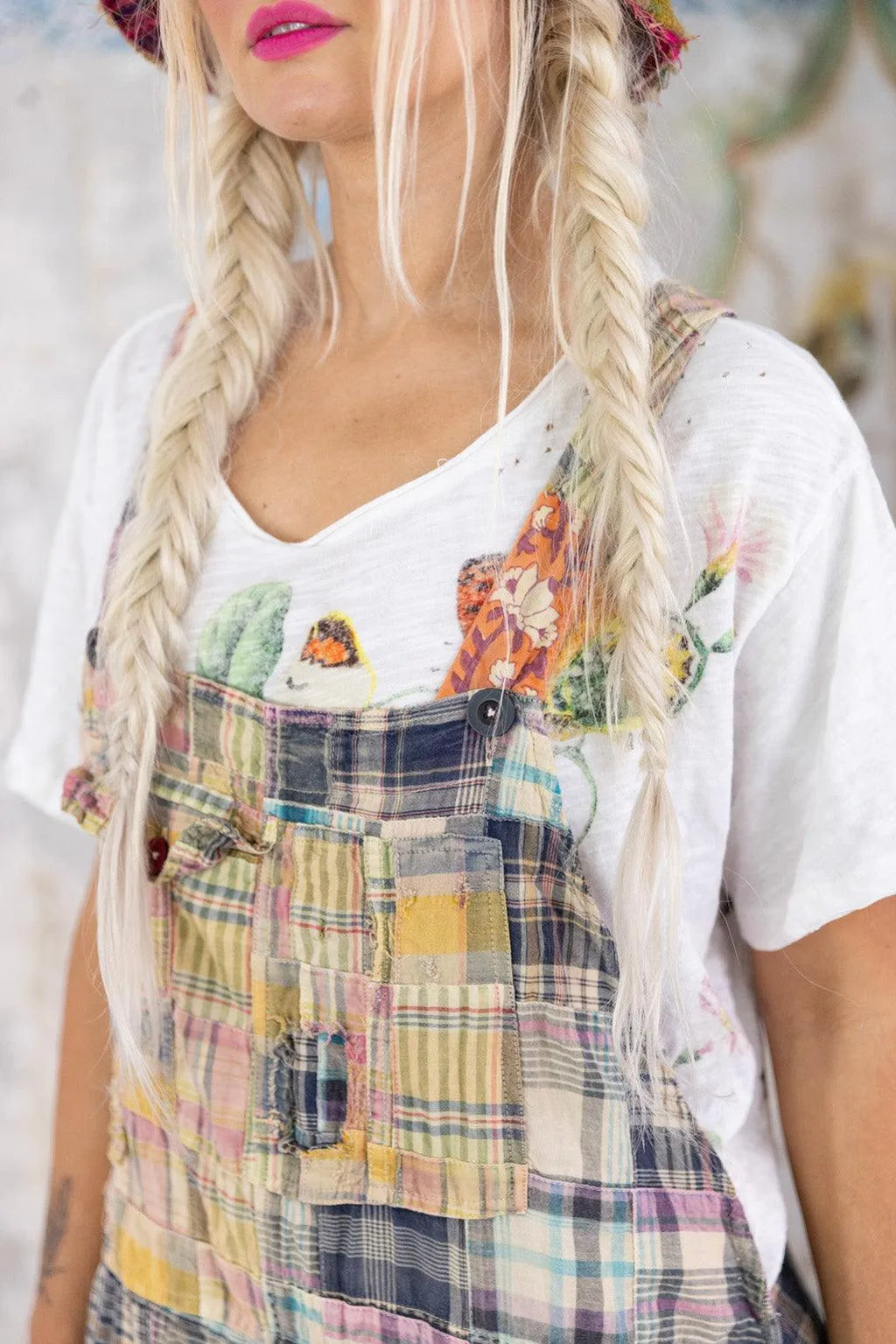 Magnolia Pearl Patchwork Love Overalls 073-MADTR-OS - Stay Wild Collective  Overalls