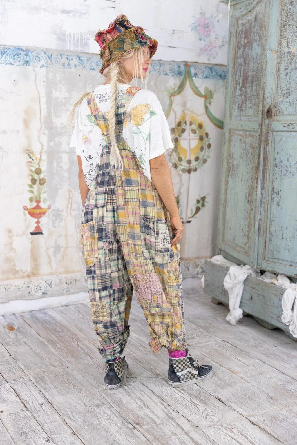 Magnolia Pearl Patchwork Love Overalls 073-MADTR-OS - Stay Wild Collective  Overalls