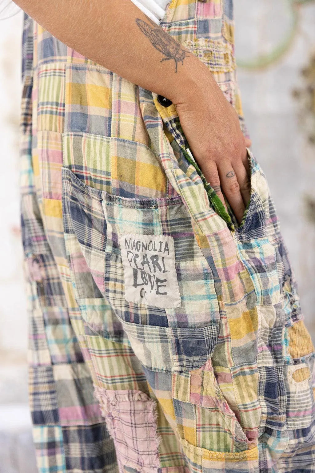 Magnolia Pearl Patchwork Love Overalls 073-MADTR-OS - Stay Wild Collective  Overalls