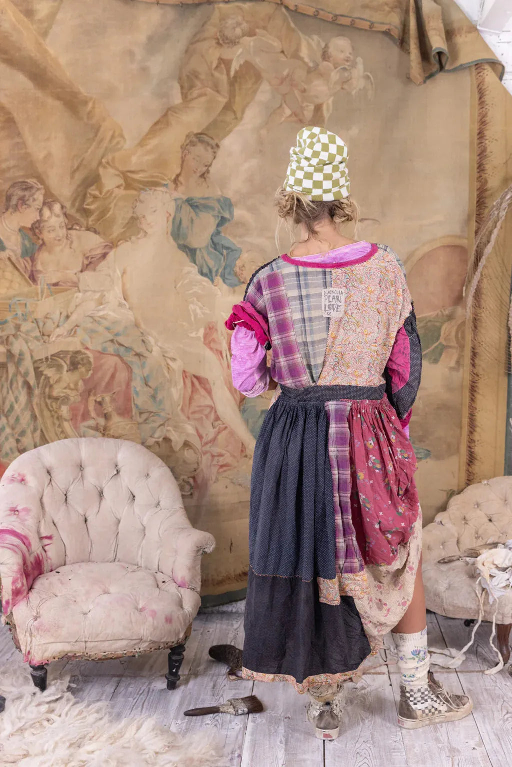 Magnolia Pearl Searcy Patchwork Dress - 1013-berpl-os - Stay Wild Collective  Dress