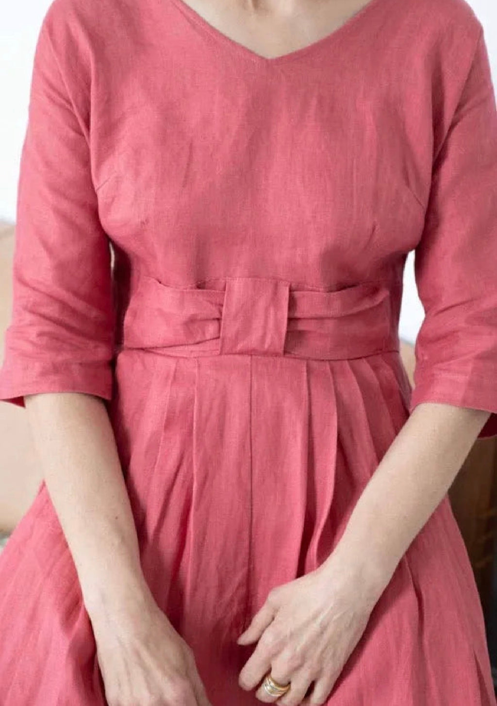 Dress  Lazybones Eloise Dress Linen SALE Rose - Stay Wild Collective  