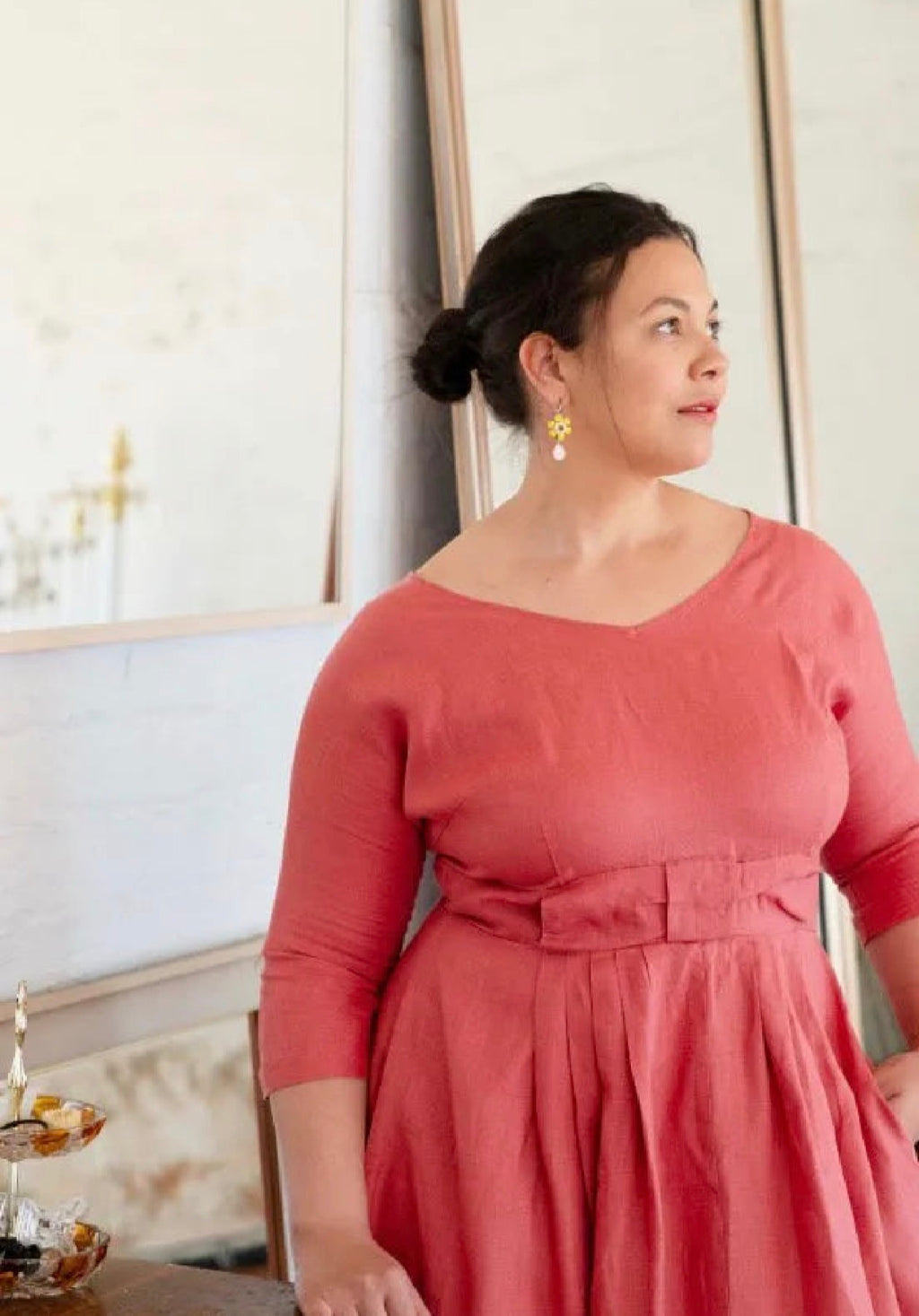 Dress  Lazybones Eloise Dress Linen SALE Rose - Stay Wild Collective  