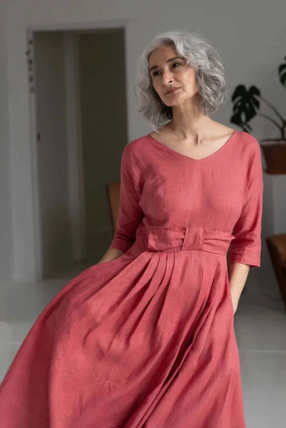 Lazybones Eloise Dress Linen - Stay Wild Collective  Dress