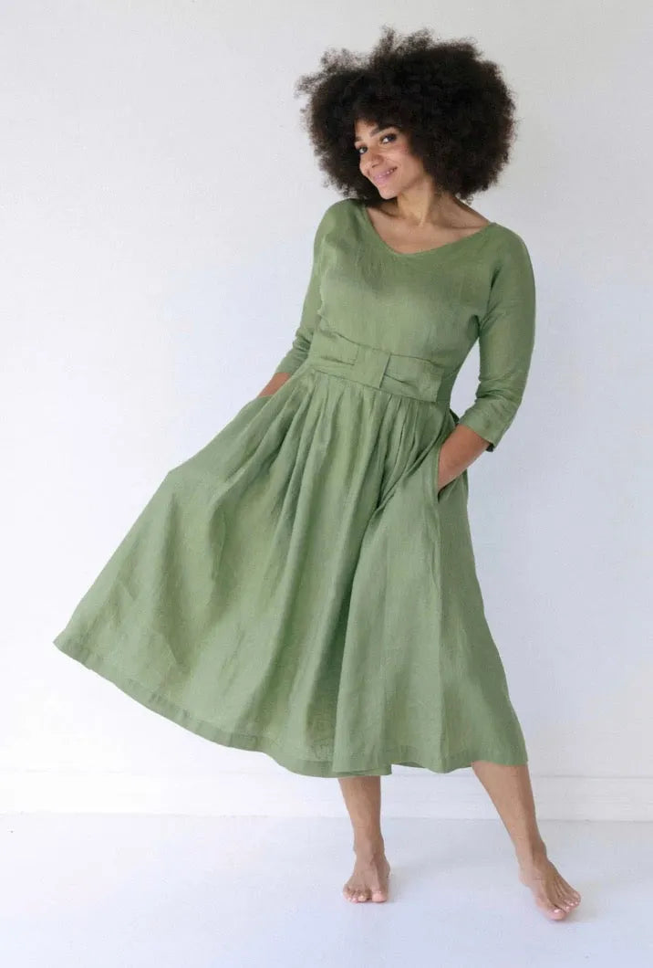Lazybones Eloise Dress Linen - Stay Wild Collective  Dress