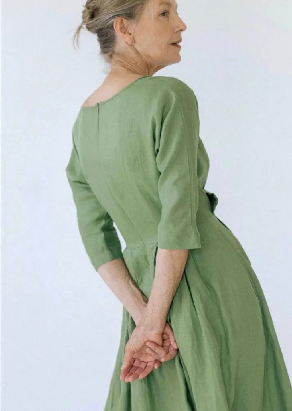 Dress  Lazybones Eloise Dress Linen SALE herb green - Stay Wild Collective  