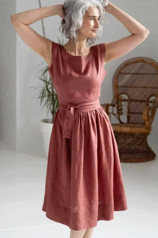 Lazybones Jane Dress Linen - Stay Wild Collective  Dress