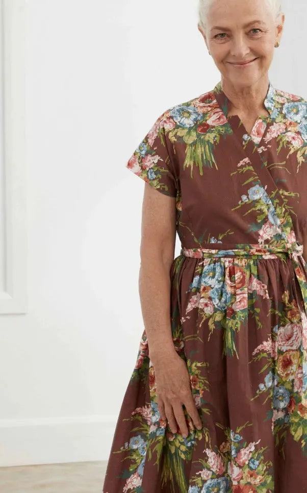 Lazybones Waverley Wrap Dress in Tilba Organic Cotton - Stay Wild Collective  Dress