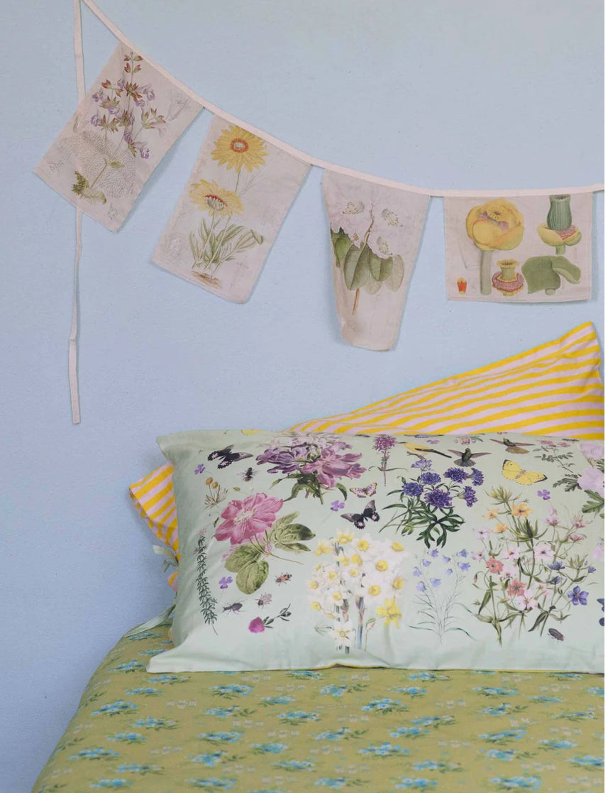  Lazybones busy garden pillowcase set - Stay Wild Collective  Decor