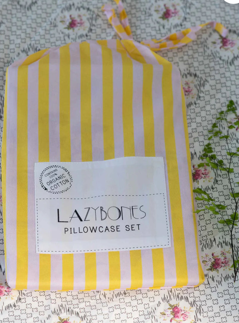  Lazybones busy garden pillowcase set - Stay Wild Collective  Decor