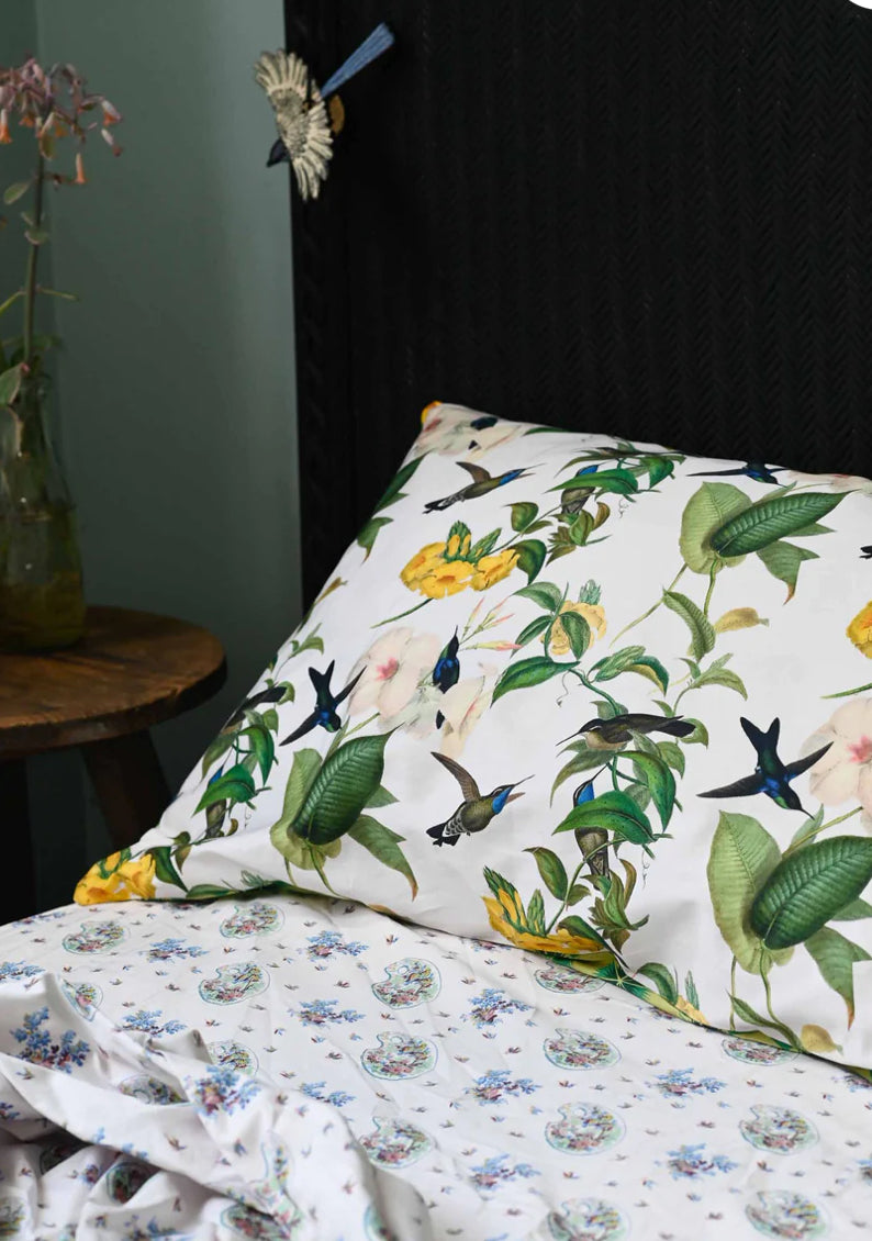  Lazybones pillowcase set hummingbird organic cotton - Stay Wild Collective  Decor