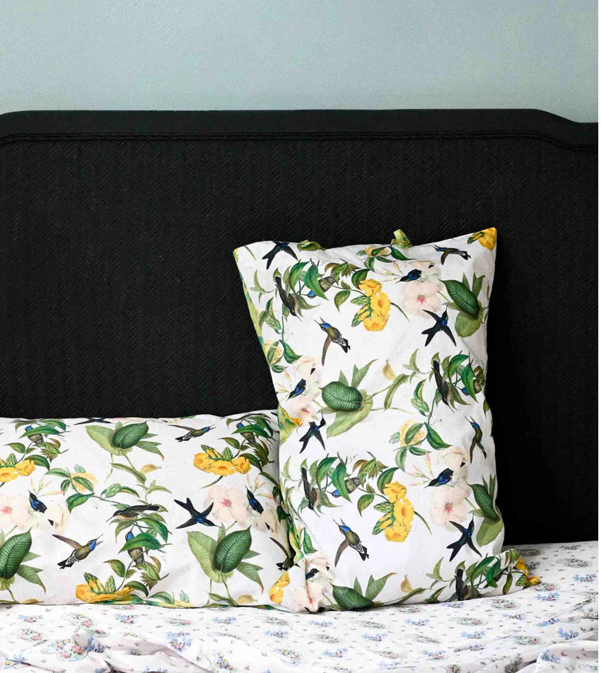  Lazybones pillowcase set hummingbird organic cotton - Stay Wild Collective  Decor