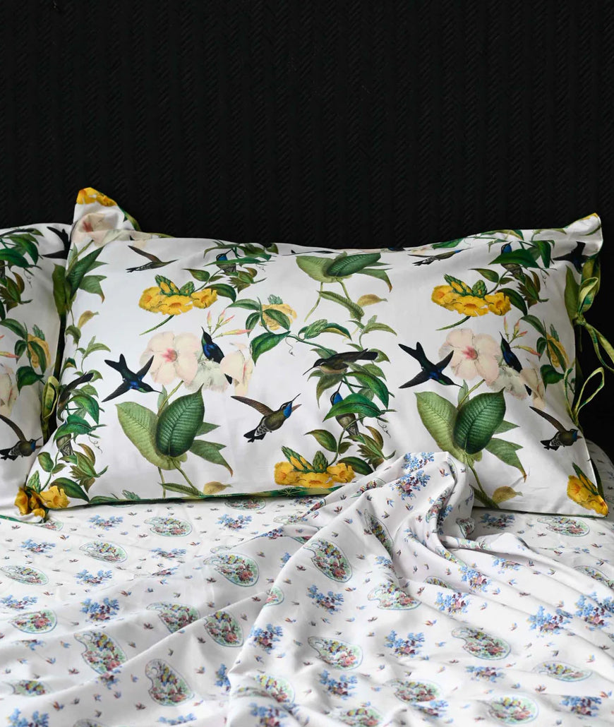  Lazybones pillowcase set hummingbird organic cotton - Stay Wild Collective  Decor