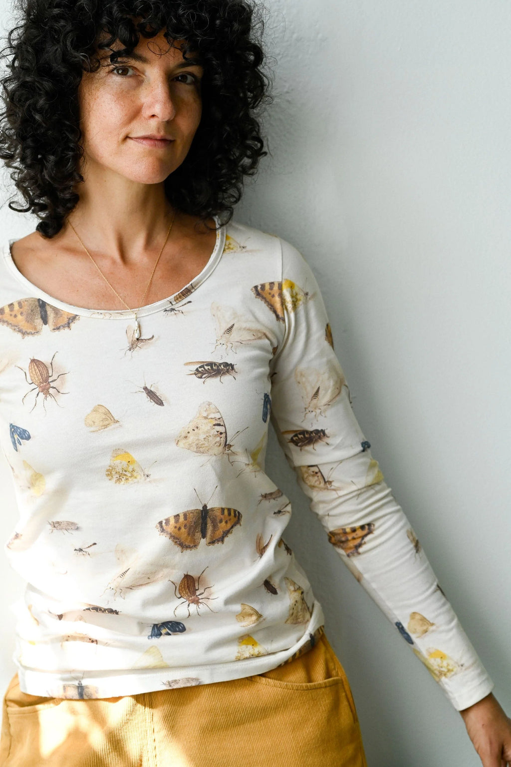 Lazybones slim fit Ally tee in butterflies and insects - Stay Wild Collective