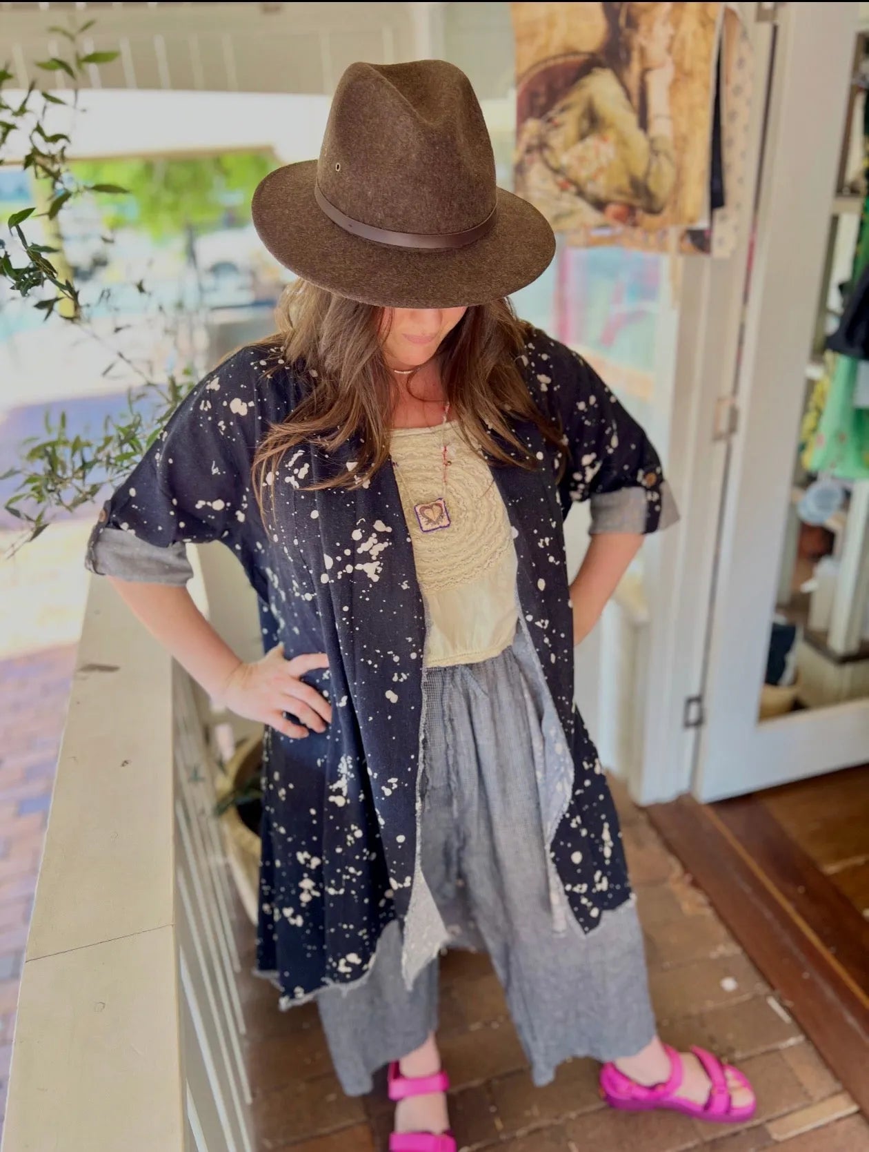 Leparispetit duster with swallow patch in blue jaded gypsy - Stay Wild Collective  