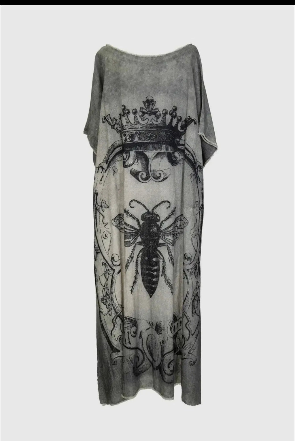 Pre order hi low tunic with queen bee print grey - Stay Wild Collective  