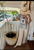 Leparispetite hi low tunic with queen bee print grey jaded gypsy - Stay Wild Collective  