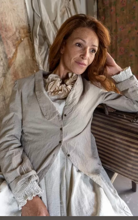 Aloe jacket striped linen Les ours - Stay Wild Collective  Coats & Jackets