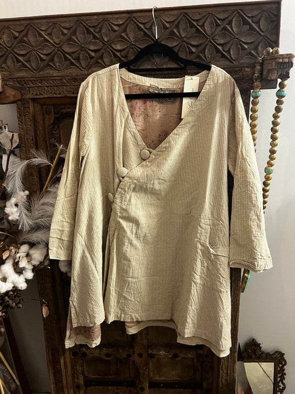Jacket combawa in stripe linen Les ours - Stay Wild Collective  Coats & Jackets