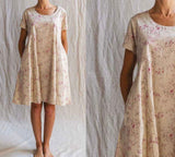 Les Ours Genet Cotton Liberty Beige Rose - Stay Wild Collective  Dress