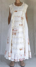 person wearing Les Ours Dress Ancolie Cotton Flowers - Stay Wild Collective  Dress