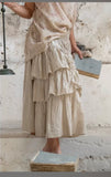 Skirt Framboise stripe linen Les Ours - Stay Wild Collective  Skirt