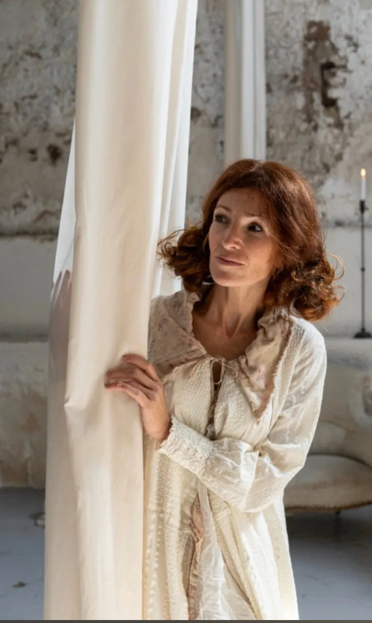 Les ours Louise Wrap dress/jacket ecru cotton waffle - Stay Wild Collective  Coats & Jackets