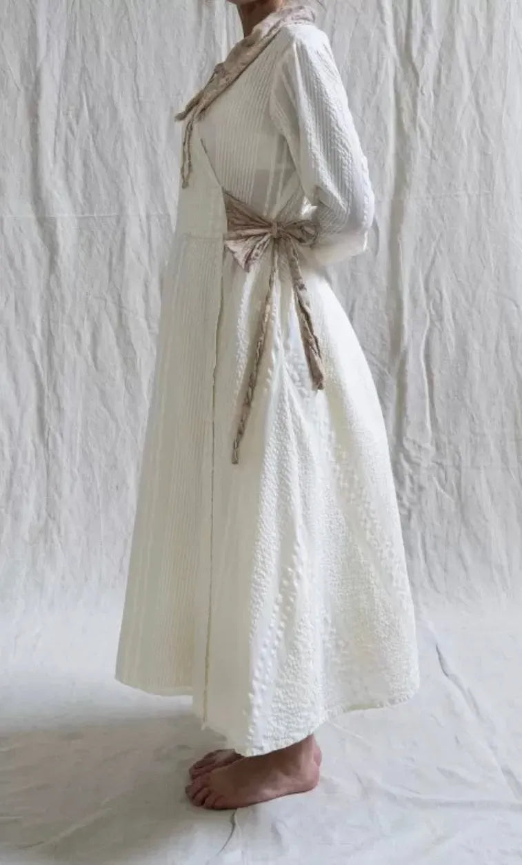 Les ours Louise Wrap dress/jacket ecru cotton waffle - Stay Wild Collective  Coats & Jackets