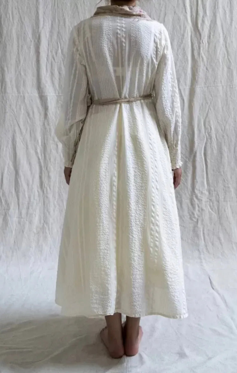 Les ours Louise Wrap dress/jacket ecru cotton waffle - Stay Wild Collective  Coats & Jackets