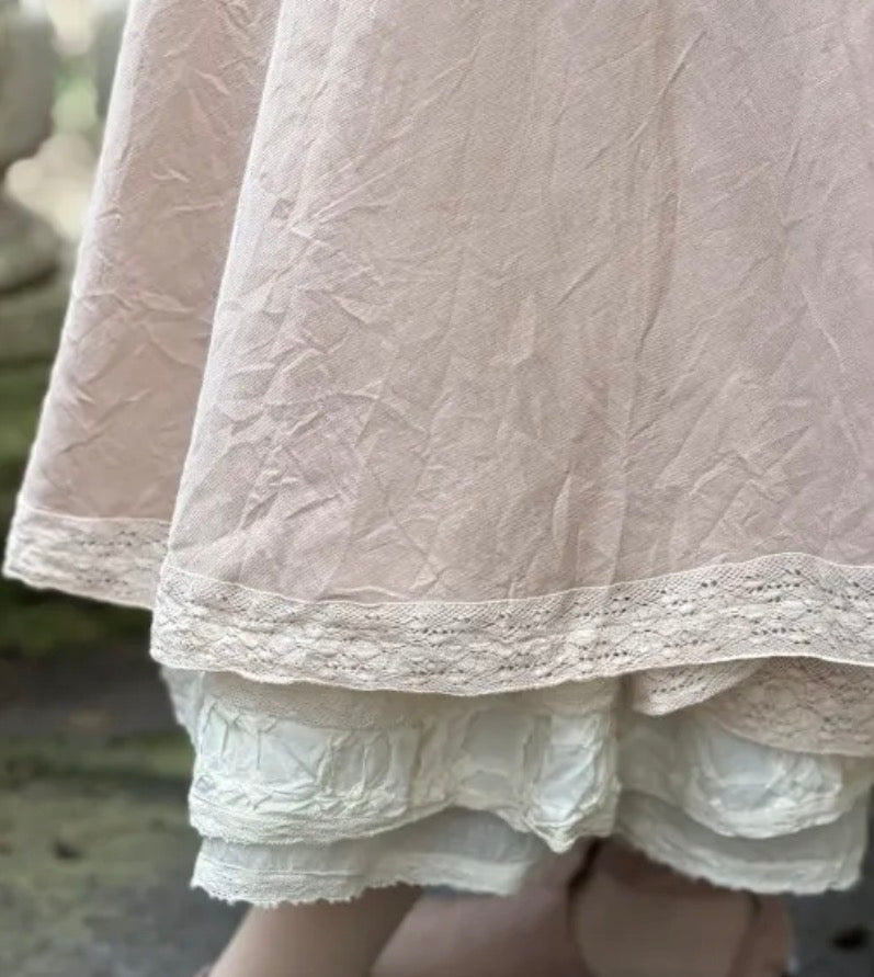  Les ours ss26 calanga dress in blush cotton and linen ss26 - Stay Wild Collective  