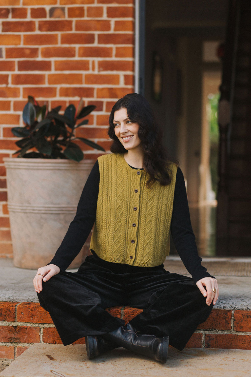  Luella Cable Knit Pure Lambswool Vest Montaigne - Stay Wild Collective  