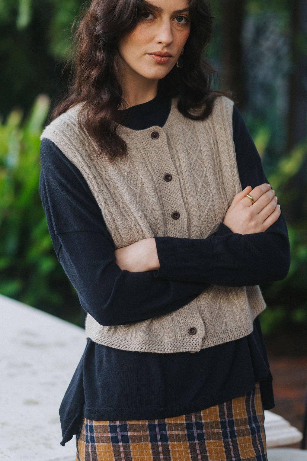  Luella Cable Knit Pure Lambswool Vest Montaigne - Stay Wild Collective  