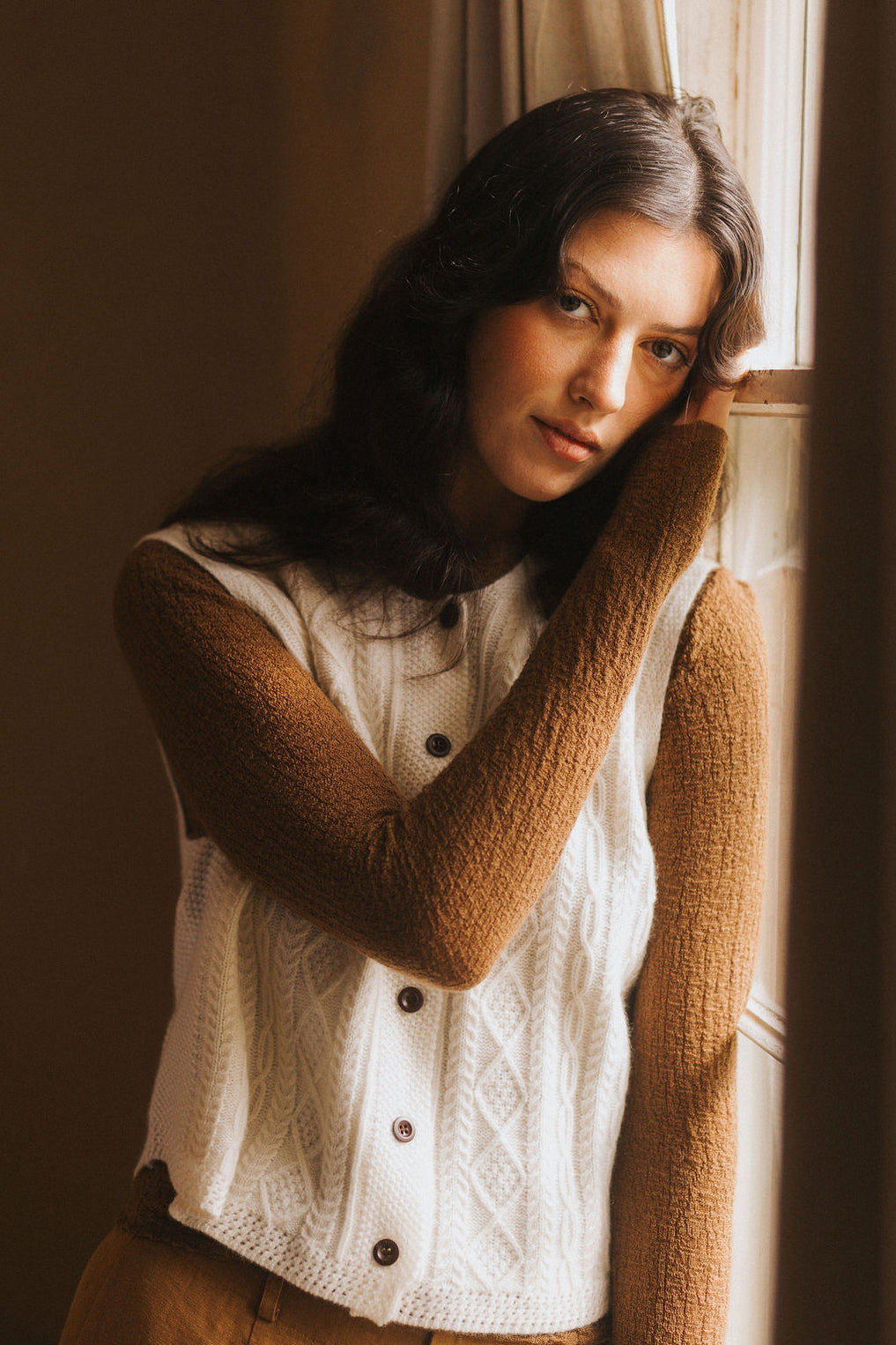  Luella Cable Knit Pure Lambswool Vest Montaigne - Stay Wild Collective  